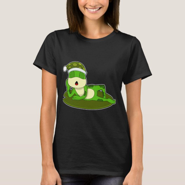 T-shirt Capuchon de nuit couché à la grenouille (Devant)