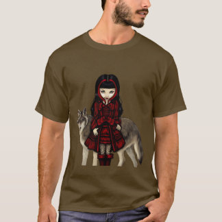 T-shirt Capuchon rouge dans la chemise de loup d'automne