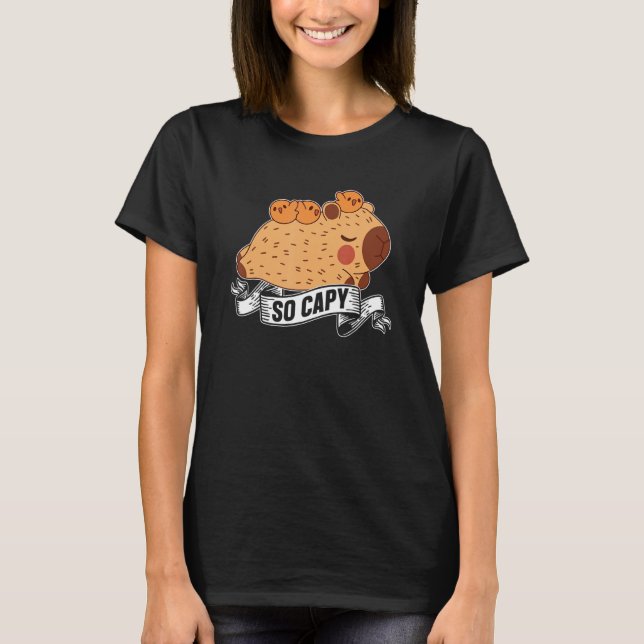 T-shirt Capy Animal Capybaras Capybara Rodent (Devant)