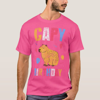 T-shirt Capy Anniversaire Amoureux Capybaras Animal Rodent