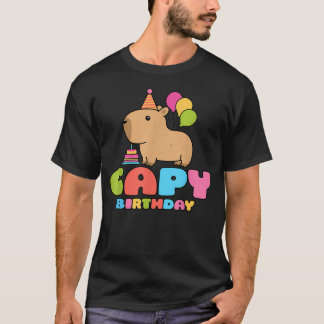 T-shirt Capy Anniversaire Amoureux de Capybara Drôle Ronge
