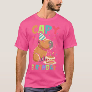 T-shirt Capy Anniversaire Funny Capybara Animaux Garçons F
