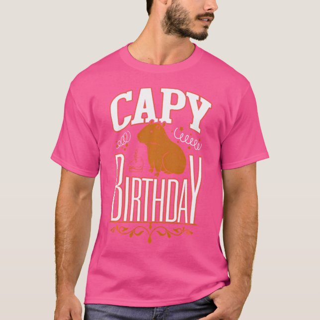 T-shirt Capy Birthday Capybara Plush Cappybara Capybara (Devant)