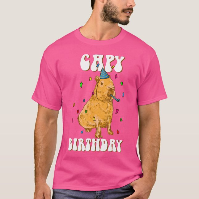 T-shirt Capy Birthday I Funny Capybara (Devant)