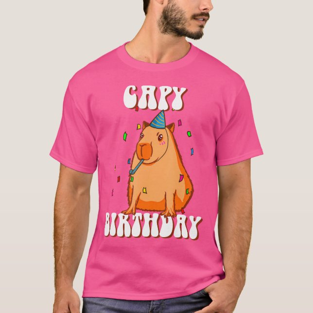 T-shirt Capy Birthday I Funny Capybara (Devant)