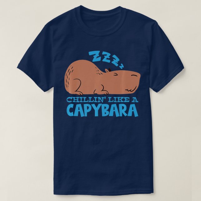 T-shirt Capy Chillin Comme Un Capybara Pajama Capybara 1 (Design devant)