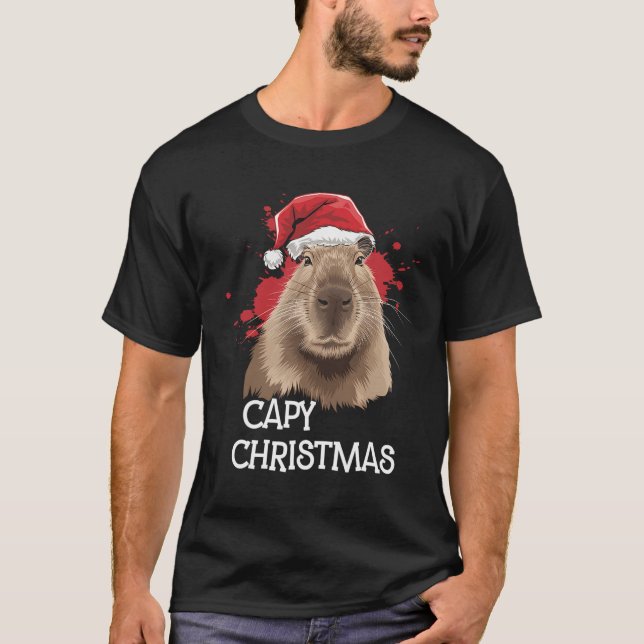 T-shirt Capy Noël Noël Noël Noël Noël chapeau de Noël Paja (Devant)