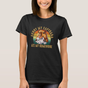 T-shirt Capybara a mangé mes devoirs, capybara