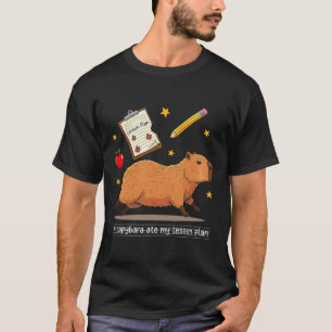 T-shirt Capybara A Mangé Mon Plan De Cours Professeur Élèv