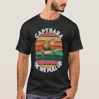 T-shirt Capybara Alligator Mème Ok On Te Monte