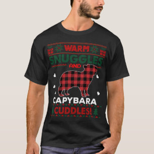 T-shirt Capybara Amateurs mignon Pyjama Cheval moche Noël