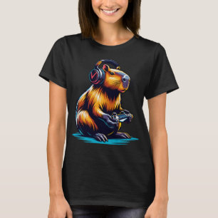 T-shirt Capybara Amusante Capybara Rodent Et Louveuse De J