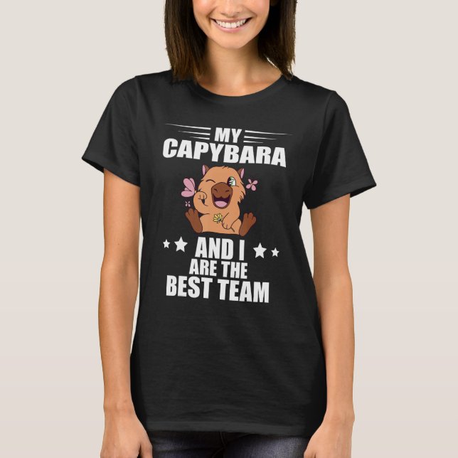 T-shirt Capybara And I Best Team Rodent Animal Capybara (Devant)