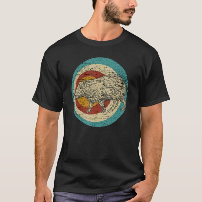 T-shirt Capybara animal rétro Capybara 1 (Devant)