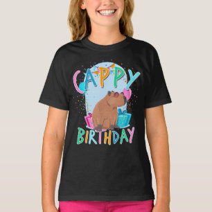 T-shirt Capybara Anniversaire Des Capybaras Pour Fille Et