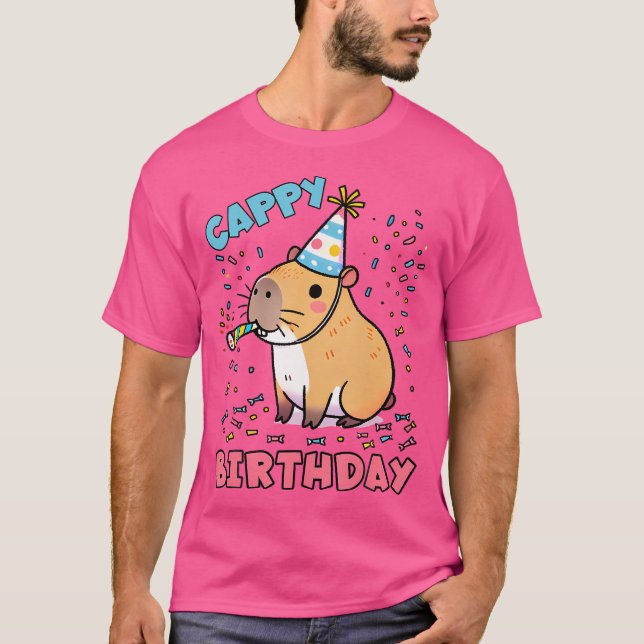 T-shirt Capybara Anniversaire Pun Cappy Anniversaire Capyb (Devant)