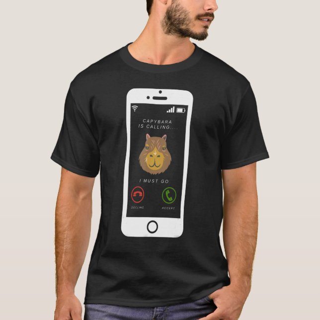 T-shirt Capybara appelle capibara humoristique Rodent Anim (Devant)