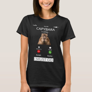 T-shirt Capybara Appelle Le Rongeur Capybara Animal Drôle