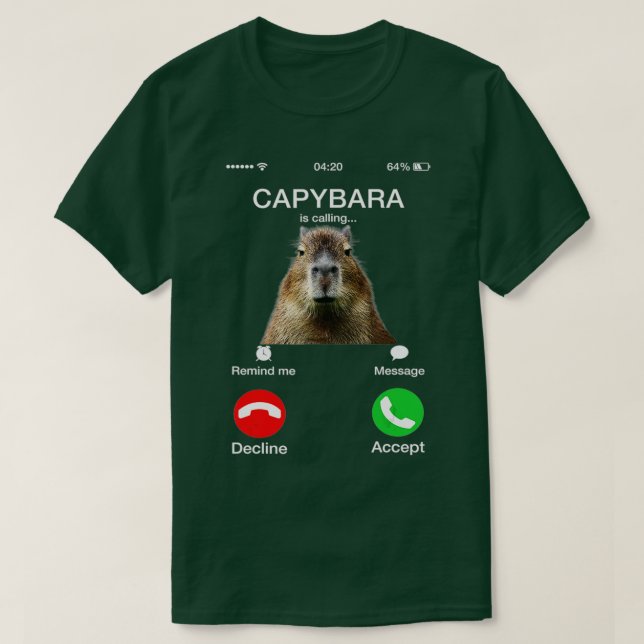 T-shirt Capybara Appelle Un Amoureux des animaux Capibara  (Design devant)