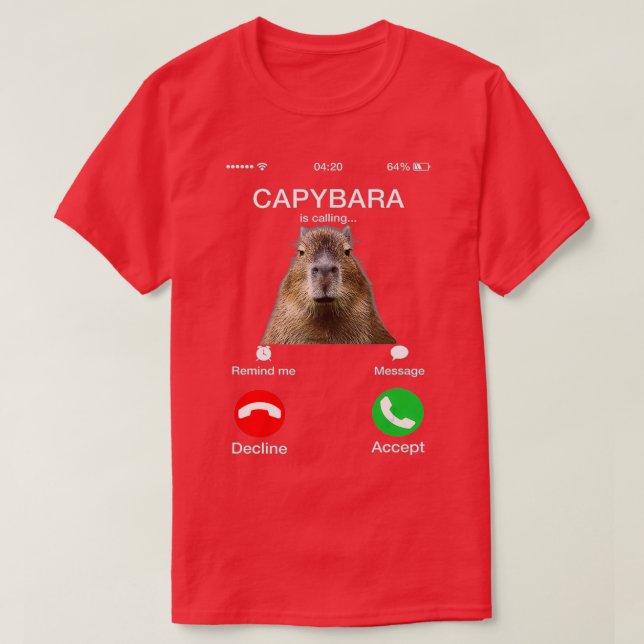T-shirt Capybara Appelle Un Amoureux des animaux Capibara  (Design devant)