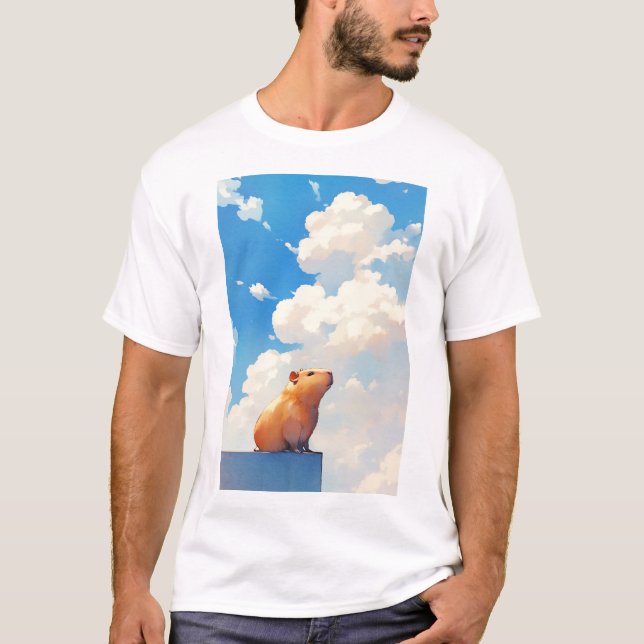 T-shirt Capybara attentionné (Devant)