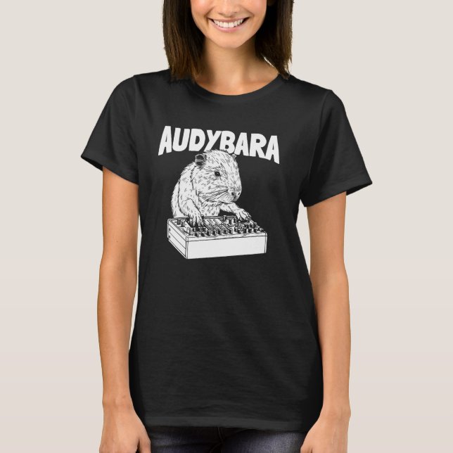 T-shirt Capybara Audio Engineer Studio - Producer Sound Au (Devant)