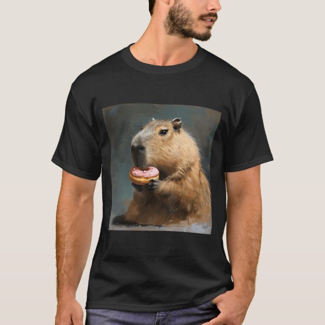 T-shirt Capybara Avec De La Donce Rose (Devant)