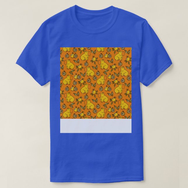 T-shirt Capybara avec oranges Feuilles par Tobe Fonseca (Design devant)