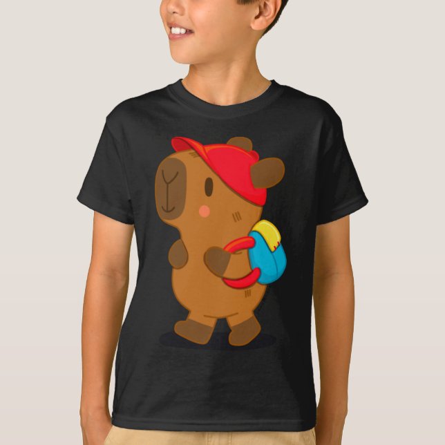 T-shirt Capybara avec sac à dos (Devant)