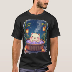 T-shirt Capybara Bain à Remous Détente Nuit Kawaii Spa Aut