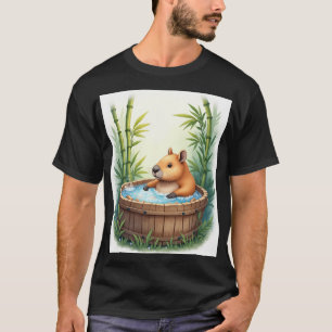 T-shirt Capybara Bain à Remous Relaxation Ambiance Détente