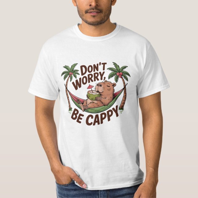 T-shirt Capybara Be Happy (Devant)
