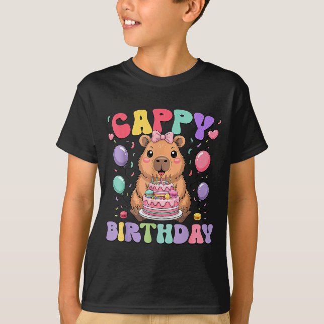 T-shirt Capybara Birthday Girls Funny Birthday Kids Boys G (Devant)
