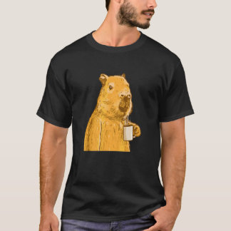 T-shirt Capybara boit du café les hommes femmes matin pers