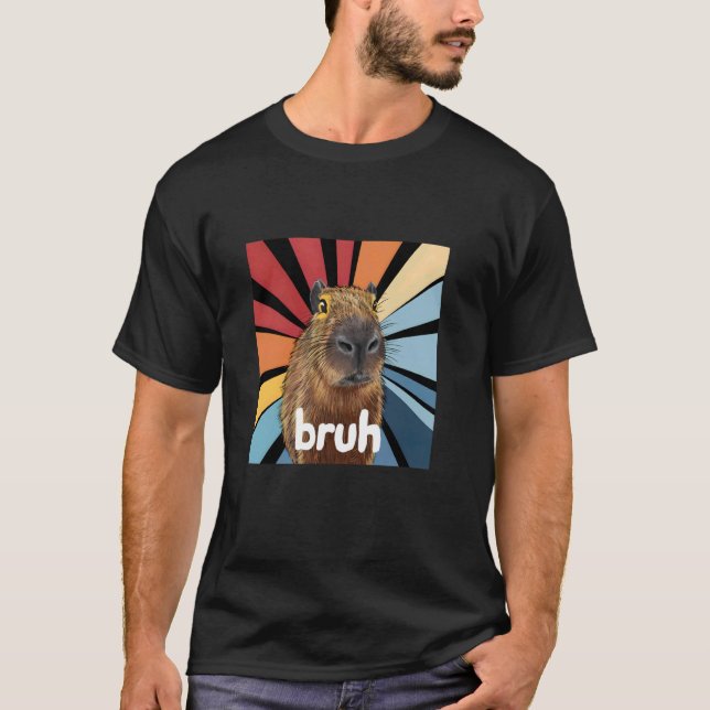 T-shirt Capybara Bruh - Drôle Mème Graphique Capybara Love (Devant)