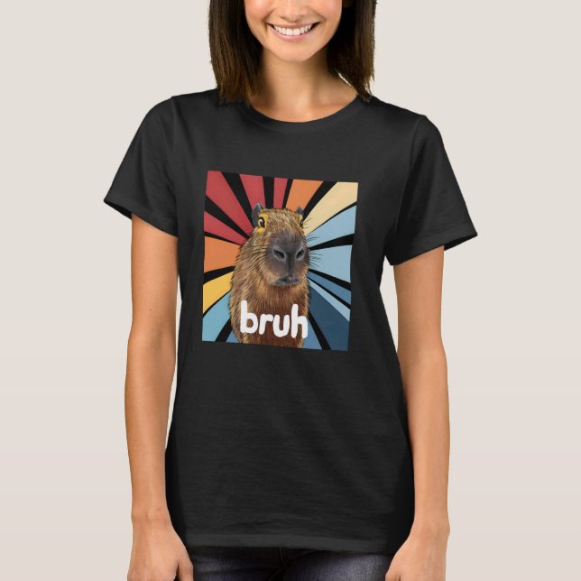 T-shirt Capybara Bruh - Drôle Mème Graphique Capybara Love (Devant)