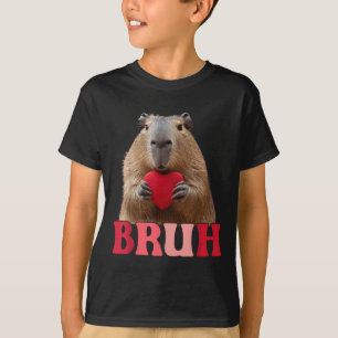 T-shirt Capybara Bruh Mème Drôle Dire Ados Garçons Valenti
