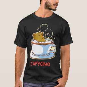 T-shirt capybara cadeaux, capycino, cappuccino café, migno
