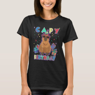 T-shirt Capybara Capy Anniversaire Joyeux Anniversaire Cap