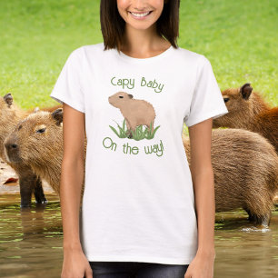 T-shirt Capybara Capy Capy Baby Maman Personnalisée À Être