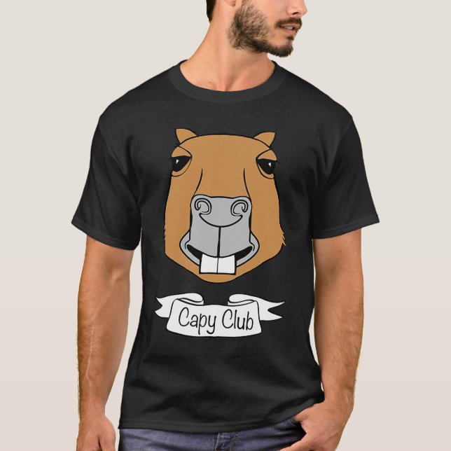 T-shirt Capybara Capy Club (Devant)