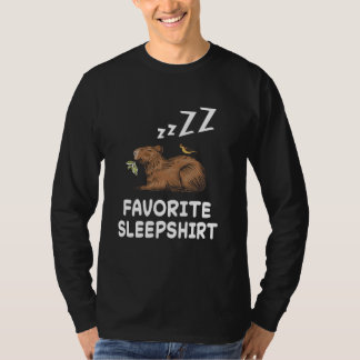 T-shirt Capybara Capybaras Nap Sommeil dormant Pyjama nuit