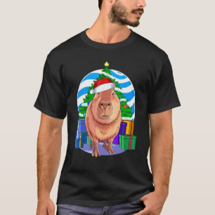 T-shirt Capybara Cavy Cute Père Noël Décor Arbre de Noël