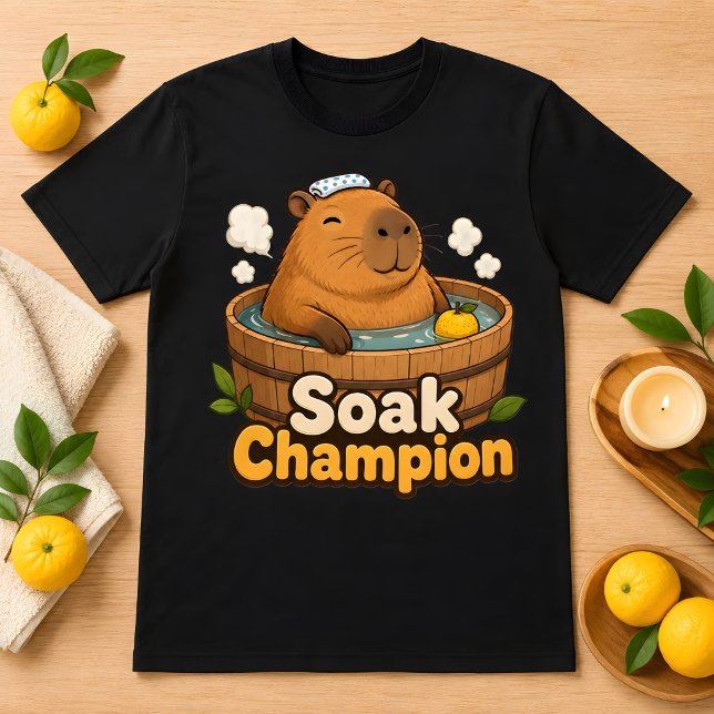 T-Shirt Capybara Champion de Bain Kawaii Onsen (Créateur téléchargé)