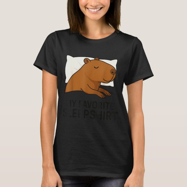 T-shirt Capybara Chemise de nuit préférée Sleeng Pyjama Ga (Devant)