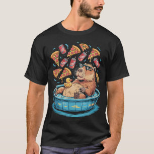 T-shirt Capybara chillzone - pizza, limousine, relaxation