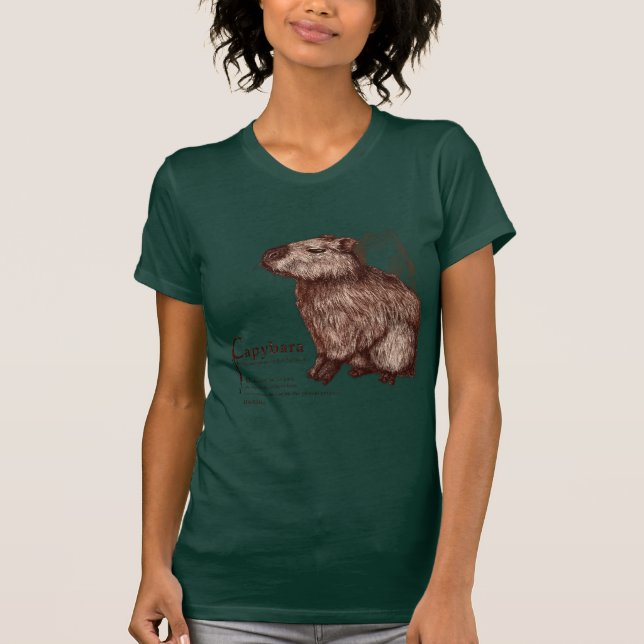 T-shirt capybara - chocolate (Devant)