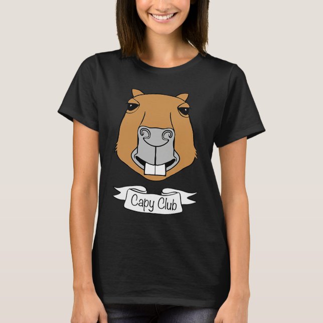 T-shirt Capybara  Club Capy (Devant)
