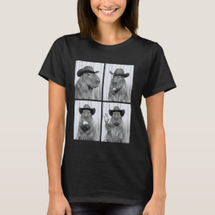 T-shirt Capybara Cool Photomaton Cow-boy Capybara Fu Drôle