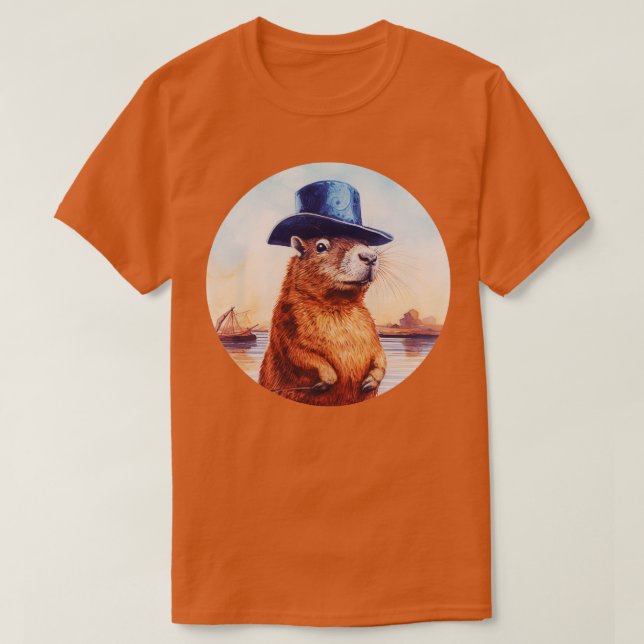 T-shirt Capybara Cowboy 6 (Design devant)